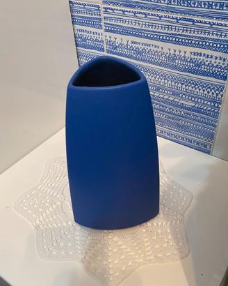 Vaso Scheurich blu opaco 19 cm - fatto a mano