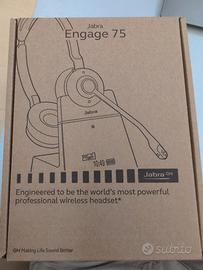 Jabra cuffie BT Engage 75 con base ricarica