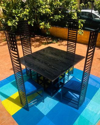 Set Tavolo e Sedie design Mackintosh Bauhaus