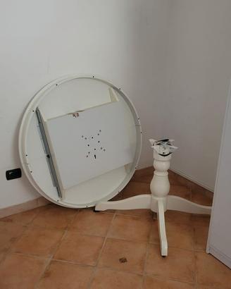 Tavolo tondo bianco Ikea allungabile