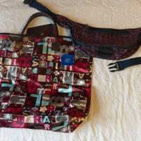 Lotto 2 borse fantasia donna/unisex (ogg. 067)