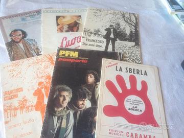 Spartiti Battisti-Bennato-PFM-De Andrè-Zero-ecc.