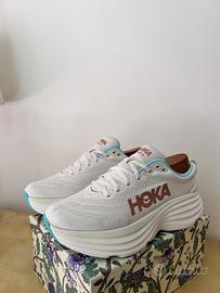 Sneakers Hoka Bondi 8 blu e bianche – Taglia 40