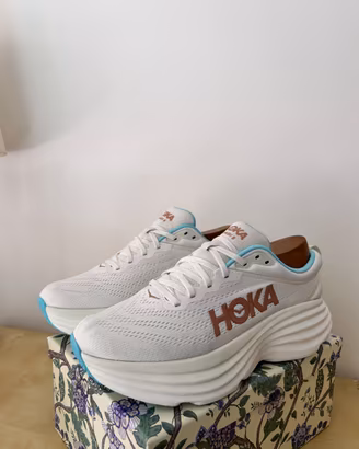 Sneakers Hoka Bondi 8 blu e bianche – Taglia 40