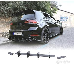 DIFFUSORE VOLKSWAGEN VW GOLF 7 7.5 GTI NERO LUCIDO
