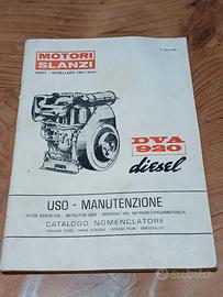 Libretto uso manutenzione motore Slanzi DVA 920
