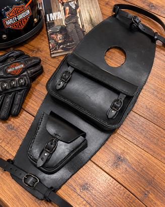 COPRISERBATOIO HARLEY-DAVDSON SPORTSTER  IN CUOIO