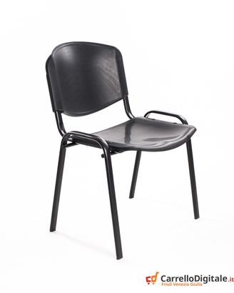 Sedia sala attesa Impilabile in Plastica NERO
