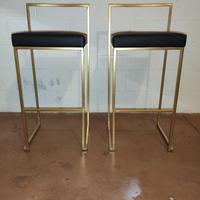 SGABELLO - PELLE NAT.LE - n.2 pz (3 pz eventuale).