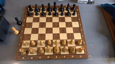 scacchiera in vero legno più scacchi re mm98