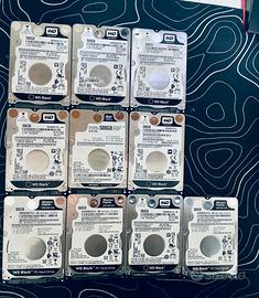 10 hard disk WD BLACK 500gb WD5000LPLX slim