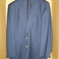 Giacca blu con bottoni dorati De Caro taglia 50