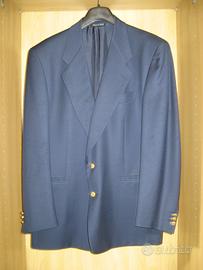 Giacca blu con bottoni dorati De Caro taglia 50