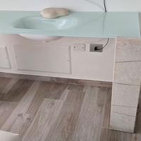 Lavabo in vetro bianco 