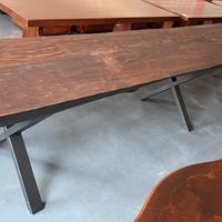 Tavolo rustico in legno cm 87 x 420