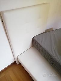 TESTATA IN ECOPELLE E BASE LETTO 90X190