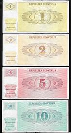 Lotto banconote slovenia 1990