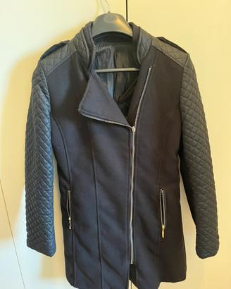 Cappotro nero zip laterale