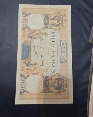 banconota 1000 franchi 1939 Banque de France 