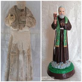 Statue di PADRE PIOdi45cmArtigianatoAltra23cm