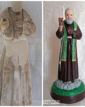 Statue di PADRE PIOdi45cmArtigianatoAltra23cm