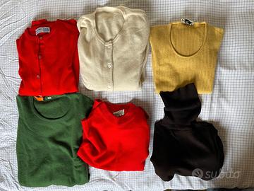 6 capi 100% Cashmere o Cashmere Seta 