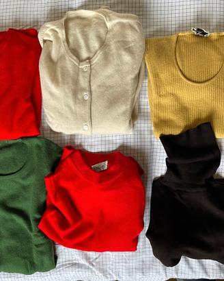 6 capi 100% Cashmere o Cashmere Seta 