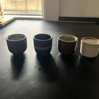 4 bichieri in ceramica