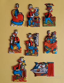 8 figurine plasteco formaggino Mio anni '70