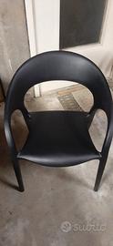 Set di sedie colore nero o trasparente 