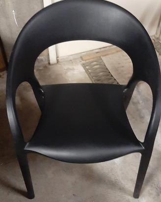 Set di sedie colore nero o trasparente 