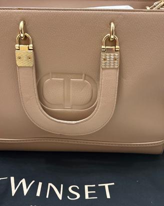 Borsa twinset rosa cipria beige chiaro