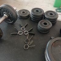 Pesi dischi e manubri per palestra 