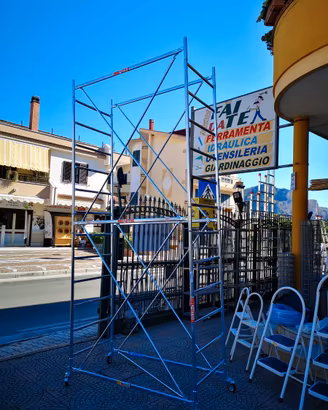 Trabattello alto 3.60 acciaio piani di lavoro incl