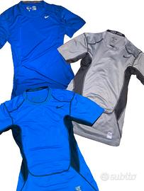 3 maglie palestra termiche nike taglia M