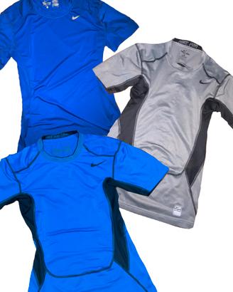 3 maglie palestra termiche nike taglia M