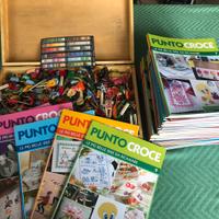 Corso di ricamo con telaio e 263 matasse di filo..