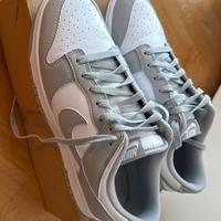 Nike Dunk Low White/Silver Taglia 42 (Originali)