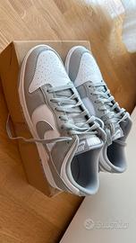 Nike Dunk Low White/Silver Taglia 42 (Originali)