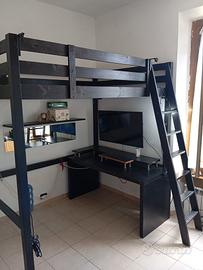 Letto soppalco. Possibilità di trasporto apparte 