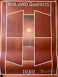 Poster vintage FOLON JEAN ROLAND GARROS 1982
