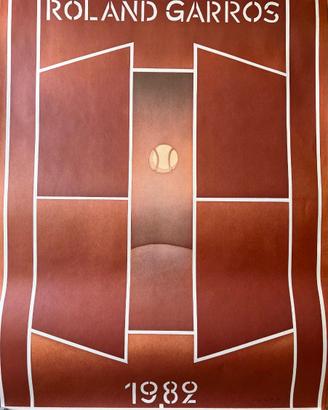 Poster vintage FOLON JEAN ROLAND GARROS 1982