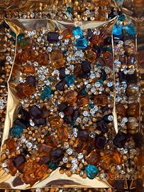 Perline tipo Swarovski e pietre x decorare