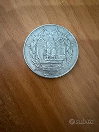 Rara moneta da 2 lire del 1940