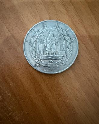 Rara moneta da 2 lire del 1940