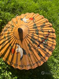 Ombrellino parasole cinese dipinto a mano