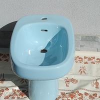 Bidet Pozzi Ginori mod. Square Azzurro Sussurrato