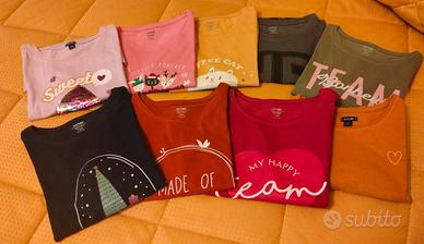 magliette cotone lotto di Nr  09  taglia 12/A