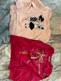 2 maglioncini bambina taglia2-4 anni