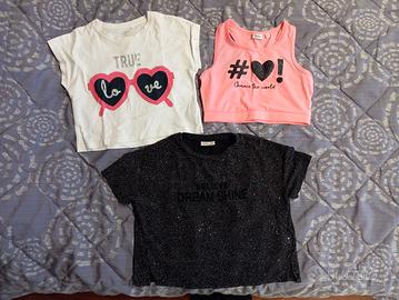 shorts e t-shirt bambina